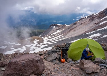 Tent on Mt. Shasta