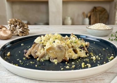 Come fare la ricetta vegana risotto ai funghi