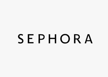 Logo of SEPHORA, a global beauty brand whose standards are met by King Fly.