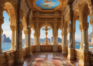 A serene luxury travel scene featuring a stylish traveler with premium gear overlooking a breathtaking mountain vista.