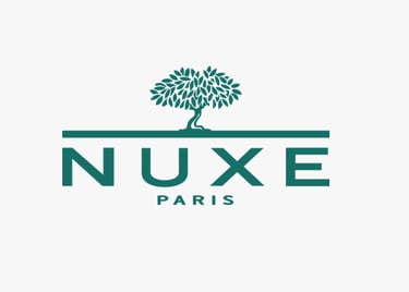 Logo of NUXE, a global beauty brand whose standards are met by King Fly.