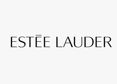 Logo of ESTÉE LAUDER, a global beauty brand whose standards are met by King Fly.