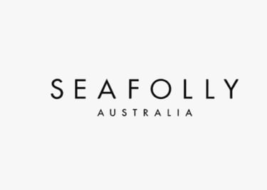 Logo of SEAFOLLY, a global fashion brand whose standards are met by King Fly.