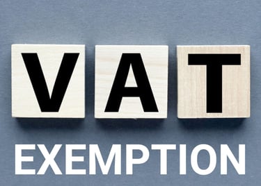 VAT Exemption sign