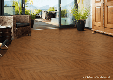cobra herringbone flooring installed image