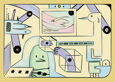 a cartoonish looking man in a hospital bed