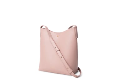 Anthropologie Vegan Leather Peony Pink Medium Crossbody Purse