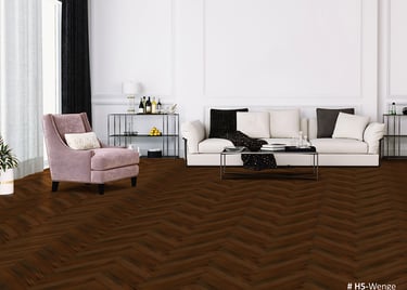 cofee color herringbone flooring