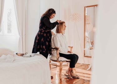 preparation coiffure mariage