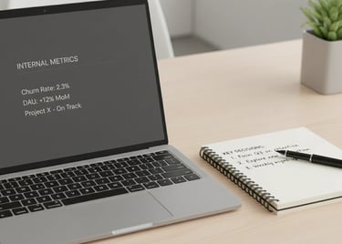 Simple internal tracking and decision notes that signal operational discipline to investors.