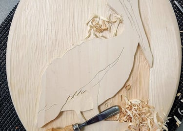 Relief Carving in Progress Fred Lee