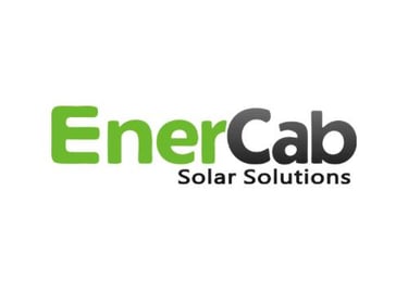 a solar paneled in a white background with the words enercab solar