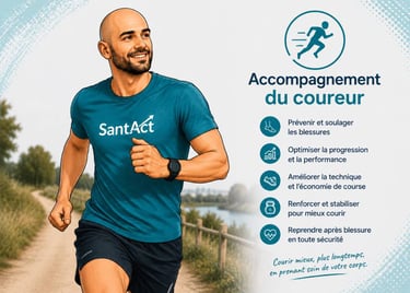 Un kiné pour un accompagnement du coureur