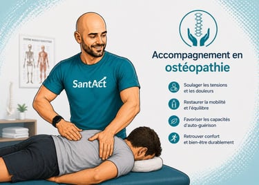 un ostéopathe fait un accompagnement en ostéopathie