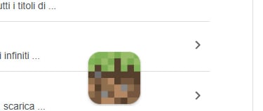 Icona d'avvio del videogioco di Minecraft giocabile da Google.