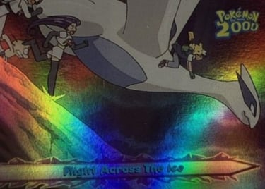 54 Fligth Across The Ice Topps Pokémon The Movie 2000 rainbow foil