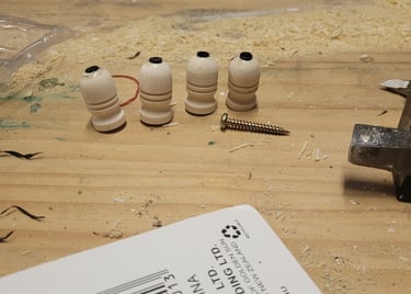 a table with a stop levers