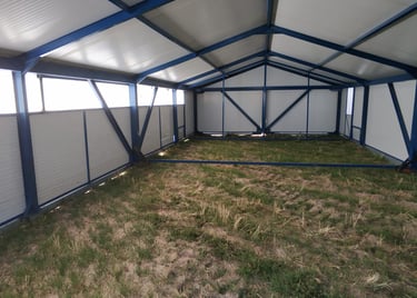 interior nave móvil pollos camperos