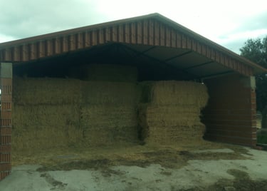frontal nave abierto para heno y paja