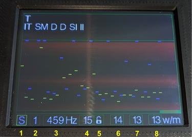 Screenshot of the ESP32 CW decoder/trainer in send practice mode