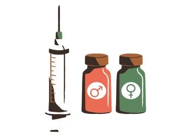 A shot with two peptide vials