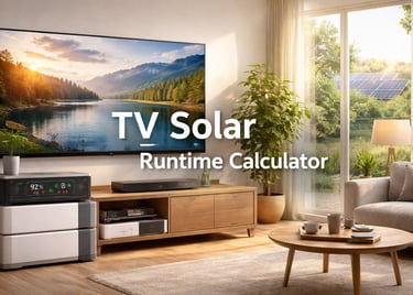 How Long Will a TV Run on a Solar Battery Calculator