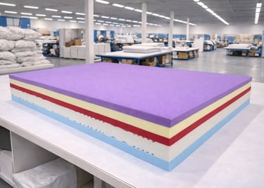 Struttura interna del materasso Supreme Corrado con strati in memory foam