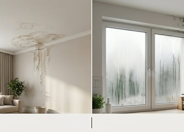 Confusión entre filtración y condensación con humedad en techo y ventanas empañadas