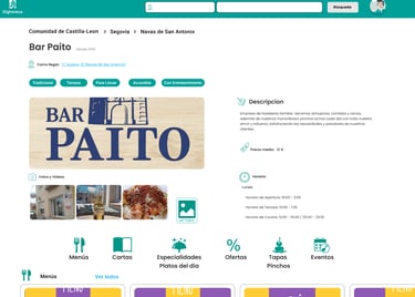 Captura de pantalla Web Dighoreca
