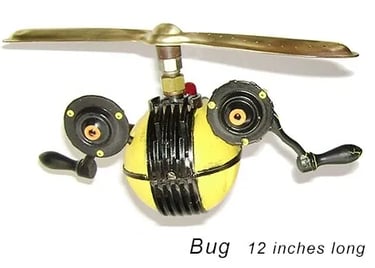 Bug creature with propellor by sculptor Tal Avitzur.