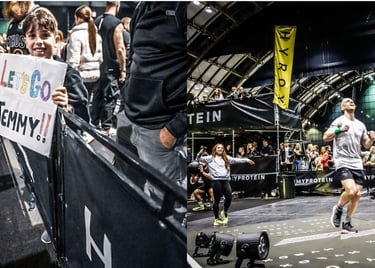 Competitive hyrox event