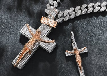 Lab Diamond Jesus Pendant