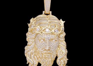 Lab Diamond Jesus Pendant