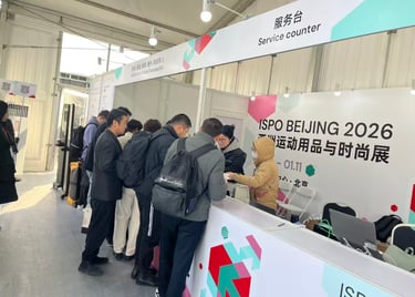 Visitor entry and badging at ISPO Beijing 2026, CNCC
