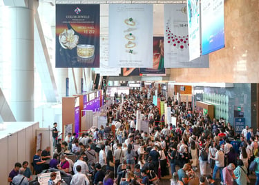 Self-service registration kiosks at the Hong Kong September Jewellery Show 2025