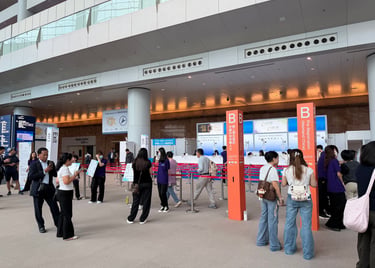 Info Salons staff managing the onsite registration and data desk at JGA Hong Kong 2026