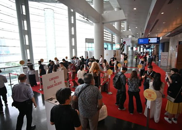 	Badge scanning at the entrance to Vinexpo Asia 2026