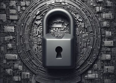 A wooden block spelling security on a table