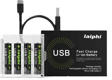 Pilha Recarregável USB AAA 1.5VE