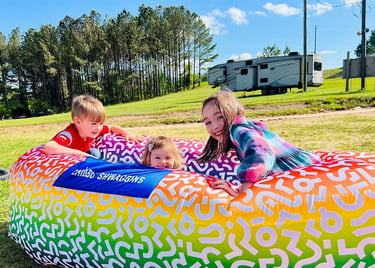 Chillbo Shwaggins Inflatable Couch - A Rainbow Swizzle