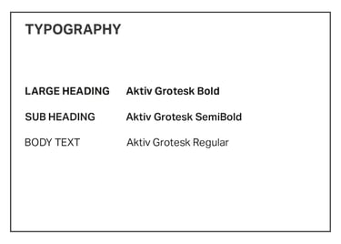 carded front typograpjy