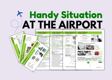 At the Airport ESL lesson plan Role Play modal verbs Vocabulary and Speaking