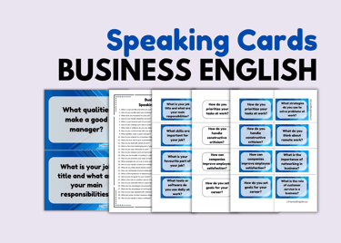 [PDF/PNG] Speaking Cards: Business English