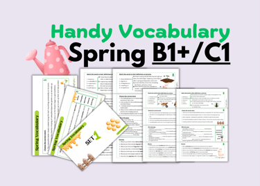 Spring Easter Vocabulary B1 B2 C1 ESL Speaking task cards worksheets