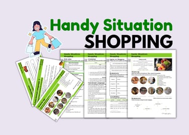 Shopping ESL Situational English Role Play Dialogues Vocabulary and Speaking