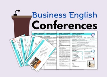 At a Conference Business English ESL reading speaking vocabulary