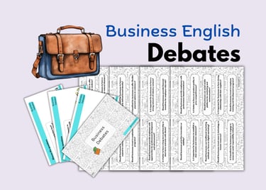 Business Debates ELL ESL Speaking Writing Projects prompts B1 B2 C1