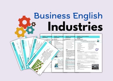 Business English INDUSTRIES ESL reading speaking vocabulary