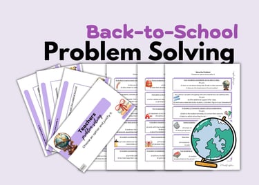 ESL ELA Back to School Teacher Problem-Solving Communicative Activity Speaking