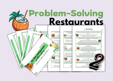 ESL ELA Restaurant Customers Problem-Solving Communicative Activity Speaking